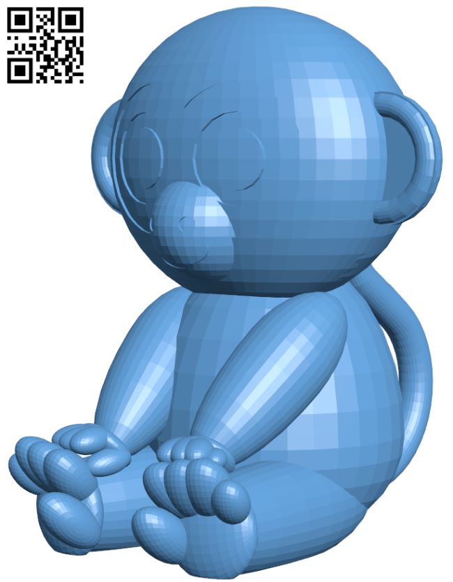 Monkey H007971 file stl free download 3D Model for CNC and 3d printer