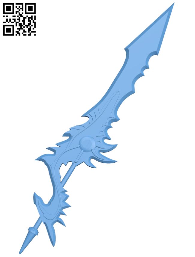 Monster hunter nether dilemnity sword H008336 file stl free download 3D Model for CNC and 3d printer