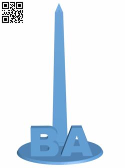 Obelisk of Buenos Aires – Argentina H007586 file stl free download 3D Model for CNC and 3d printer