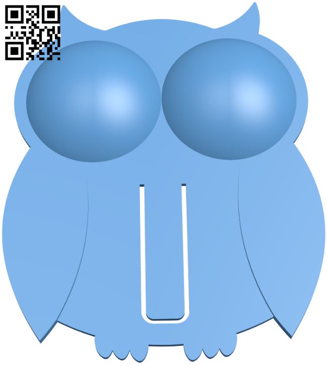 Owl bookmark H008342 file stl free download 3D Model for CNC and 3d printer