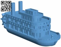 Paddle ship H008233 file stl free download 3D Model for CNC and 3d printer