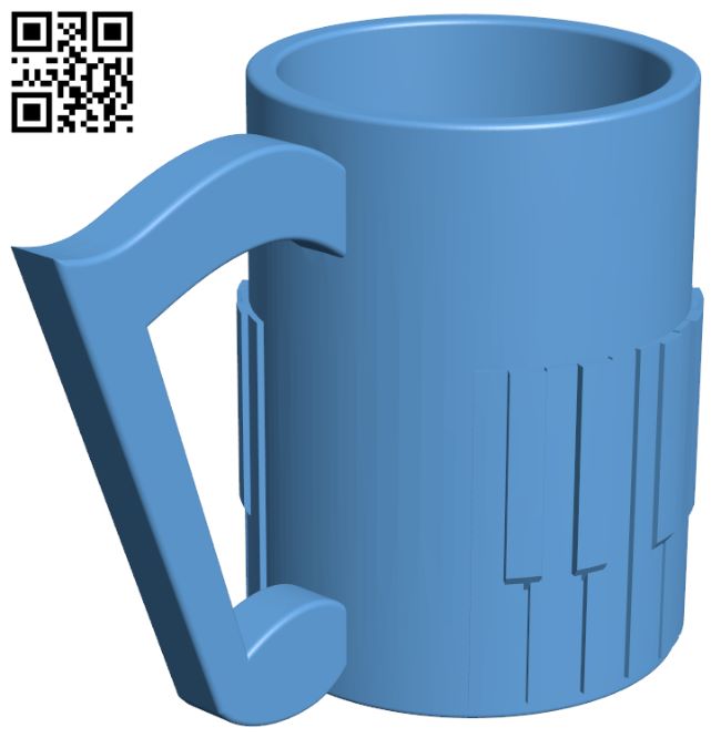 Piano mug H008235 file stl free download 3D Model for CNC and 3d printer