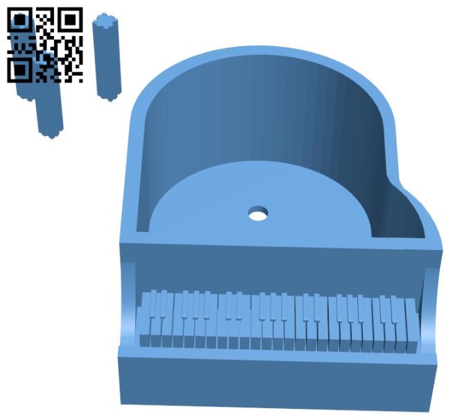 Piano planter H008236 file stl free download 3D Model for CNC and 3d printer