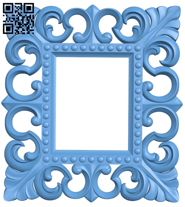 Picture frame or mirror T0000966 download free stl files 3d model for CNC wood carving