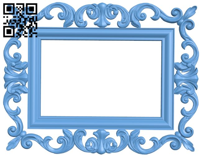 Picture frame or mirror T0000967 download free stl files 3d model for CNC wood carving