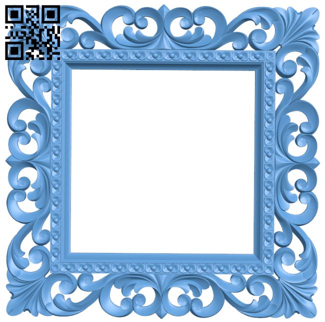 Picture frame or mirror T0000970 download free stl files 3d model for CNC wood carving
