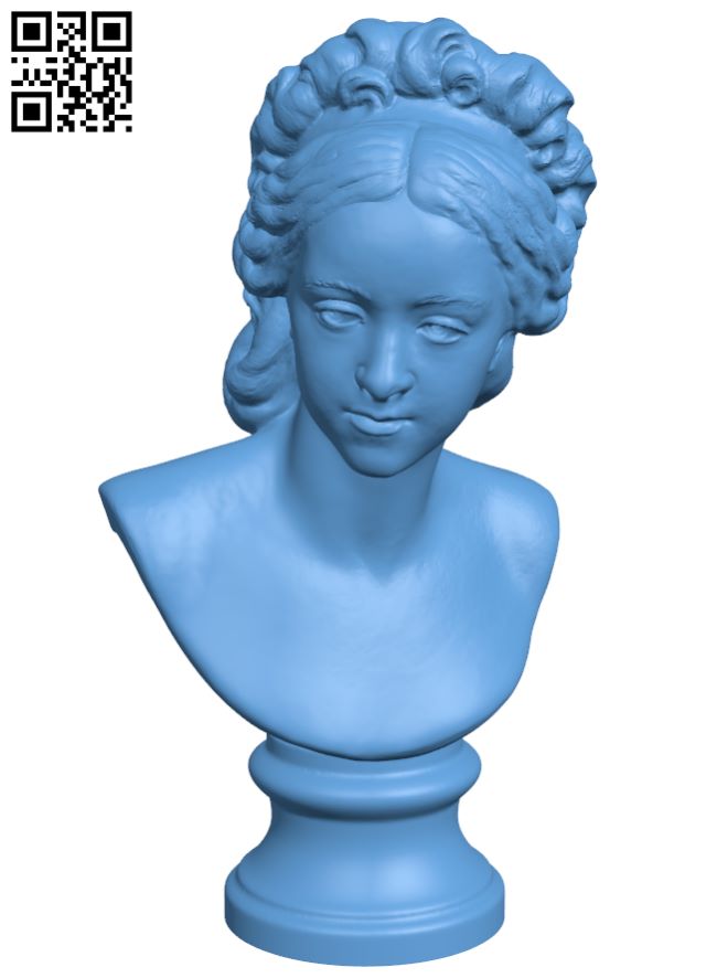 Portrait of Natalie de Laborde at The Réunion des Musées Nationaux, Paris H007782 file stl free download 3D Model for CNC and 3d printer