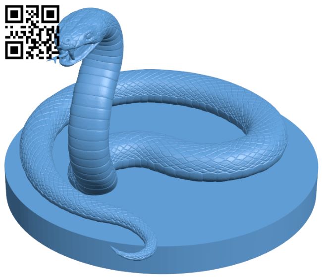 snake 3D model 3D printable