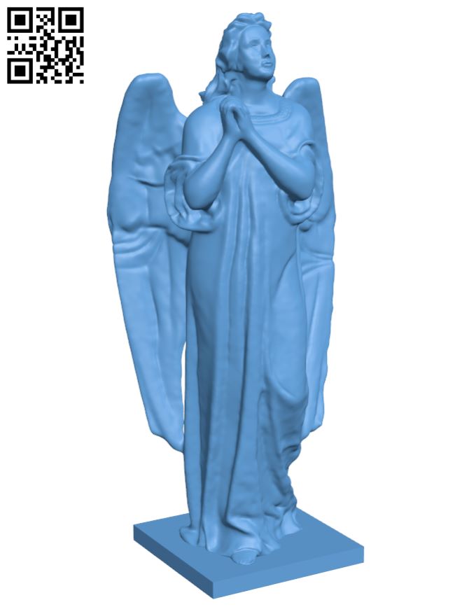 Praying Angel H007633 file stl free download 3D Model for CNC and 3d printer