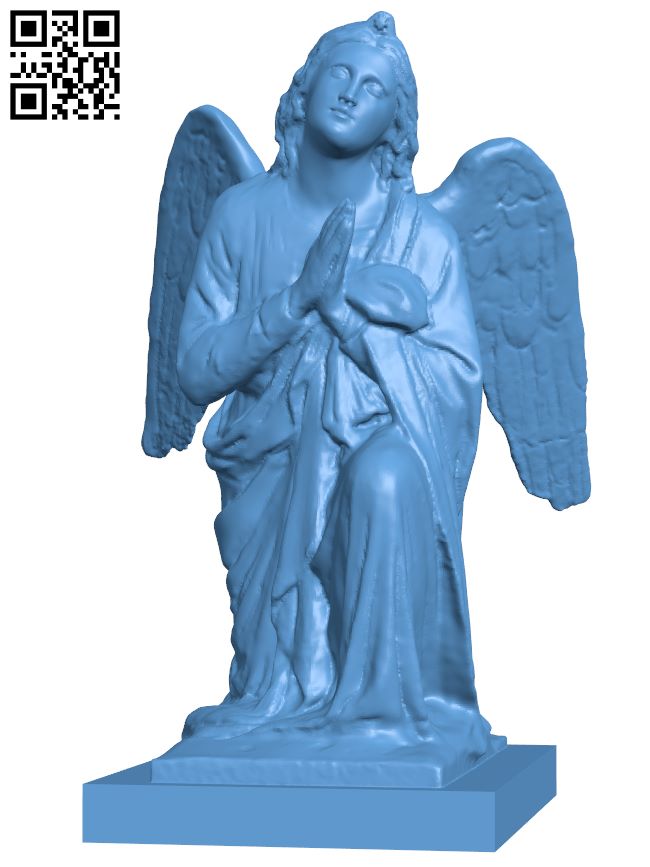 Praying angel H007745 file stl free download 3D Model for CNC and 3d printer