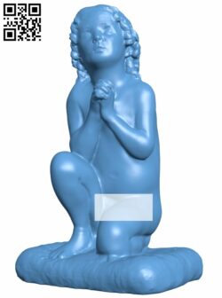 Praying boy H007746 file stl free download 3D Model for CNC and 3d printer