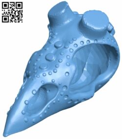 Raven skull H008275 file stl free download 3D Model for CNC and 3d printer