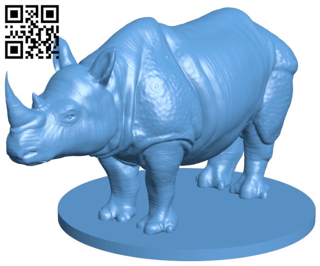 Rhinoceros H007791 file stl free download 3D Model for CNC and 3d printer