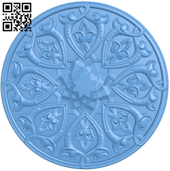 Round pattern T0000906 download free stl files 3d model for CNC wood carving