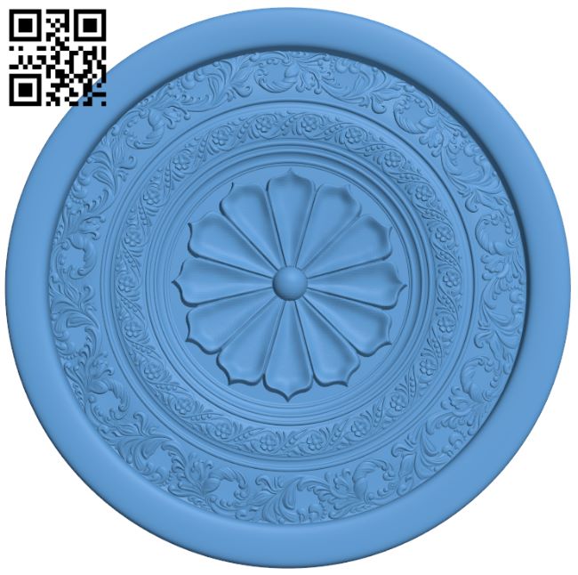 Round pattern T0001059 download free stl files 3d model for CNC wood carving