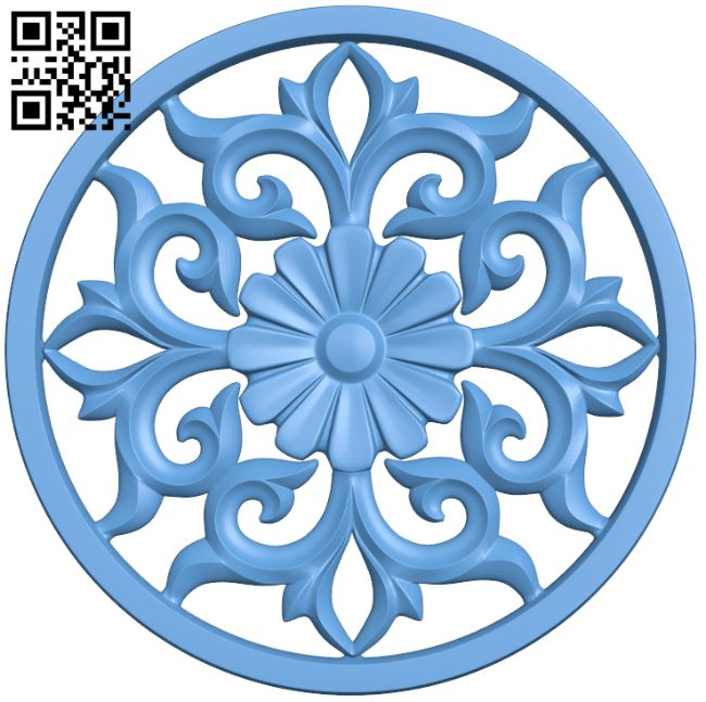 Round pattern T0001107 download free stl files 3d model for CNC wood carving