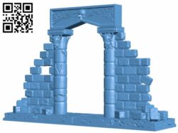 Ruined arcane archway H008278 file stl free download 3D Model for CNC and 3d printer