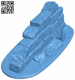 Ruined wall H007591 file stl free download 3D Model for CNC and 3d printer