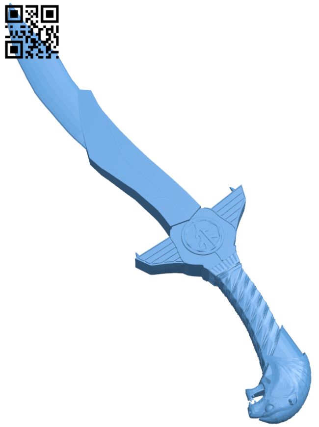 Saba sword H008279 file stl free download 3D Model for CNC and 3d printer