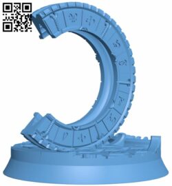 Scenic round base and flying stand – Dark city H008284 file stl free download 3D Model for CNC and 3d printer