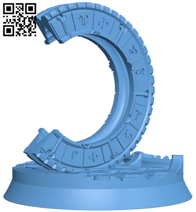 Scenic round base and flying stand - Dark city H008284 file stl free download 3D Model for CNC and 3d printer