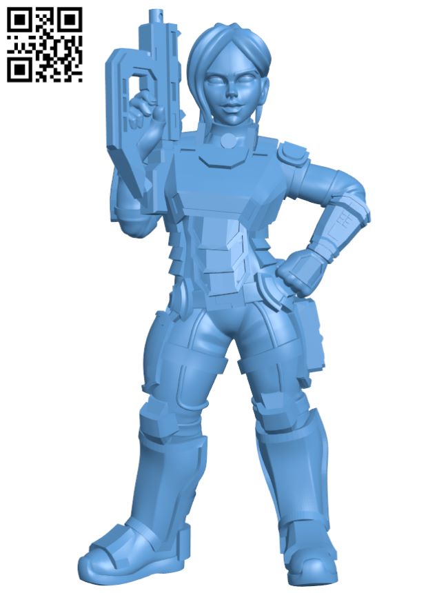 Selcao - Dawn Female Sci Fi SoldierH008466 file stl free download 3D Model for CNC and 3d printer