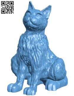 Sitting Cat H008290 file stl free download 3D Model for CNC and 3d printer