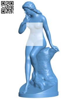 Sitting girl H007929 file stl free download 3D Model for CNC and 3d printer