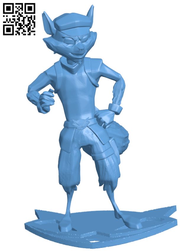 Sly Cooper H007799 file stl free download 3D Model for CNC and 3d printer