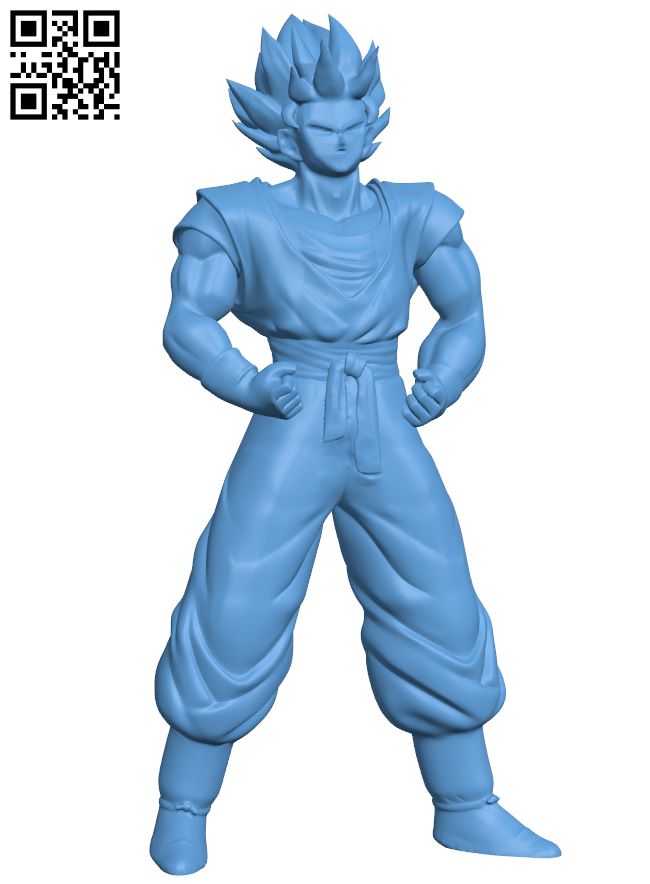 Son Goku H007936 file stl free download 3D Model for CNC and 3d printer