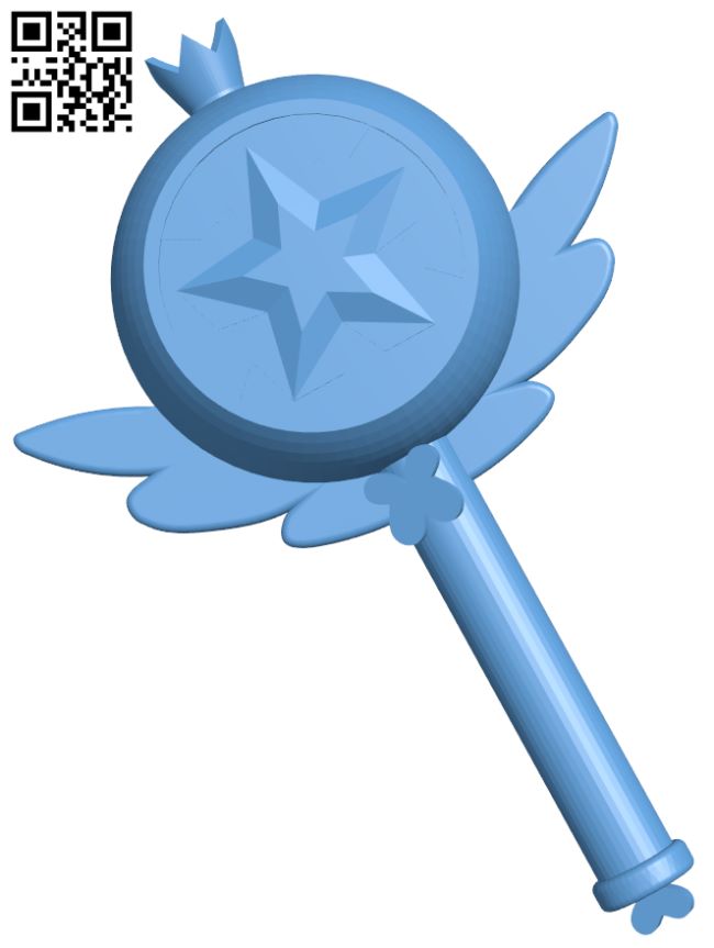 Star's Wand H007804 file stl free download 3D Model for CNC and 3d printer