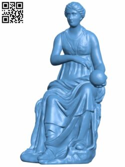 Statue of Urania H007940 file stl free download 3D Model for CNC and 3d printer