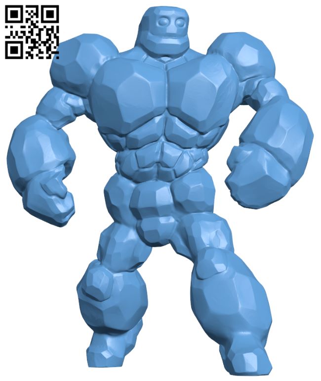 Stone Golem H008299 file stl free download 3D Model for CNC and 3d printer