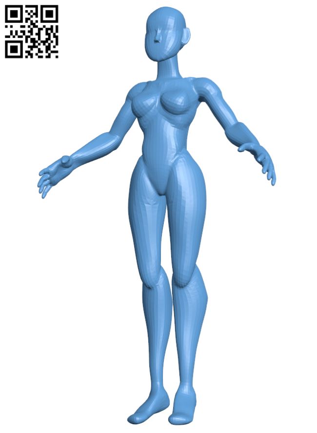Stylized Female H008178 file stl free download 3D Model for CNC and 3d printer