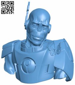 Tau with butterfly bust H007806 file stl free download 3D Model for CNC and 3d printer