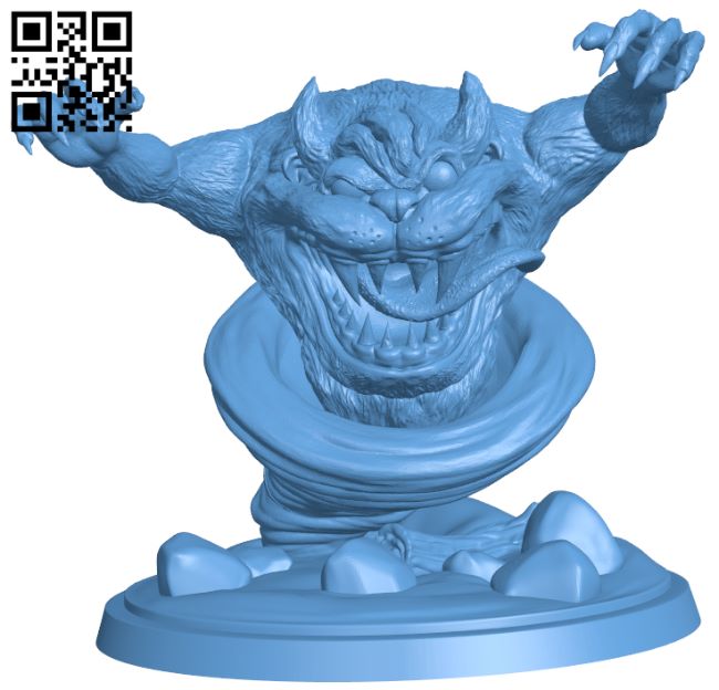 Tazmanian Devil H008411 file stl free download 3D Model for CNC and 3d printer