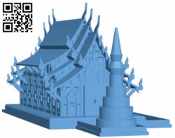 Teak Temple – Wat Pan Tao H007985 file stl free download 3D Model for CNC and 3d printer