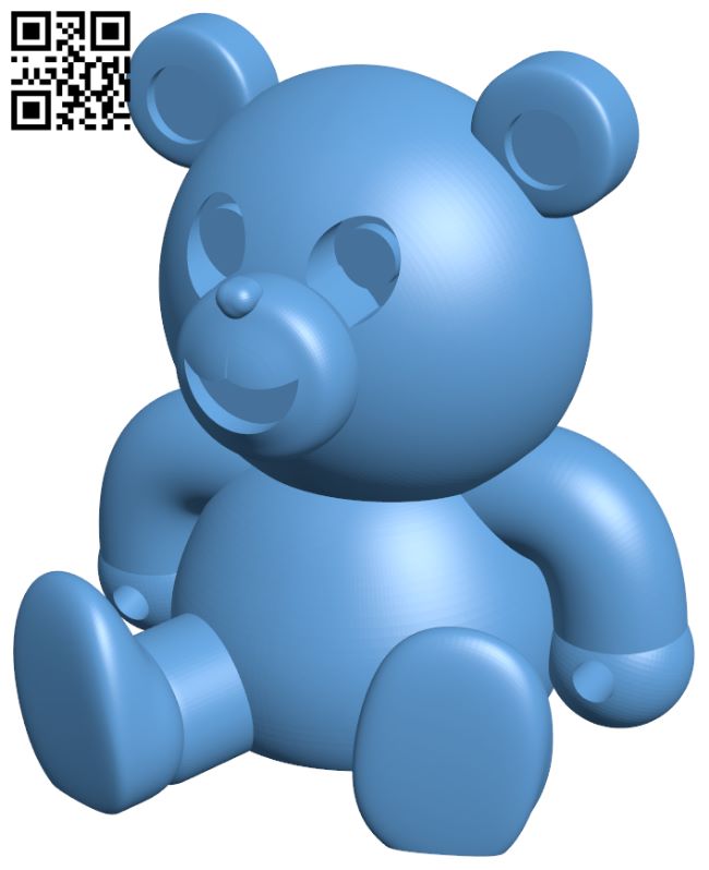 Teddy Bear H007601 file stl free download 3D Model for CNC and 3d printer