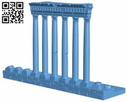 Temple of Jupiter – Baalbek, Lebanon H008412 file stl free download 3D Model for CNC and 3d printer