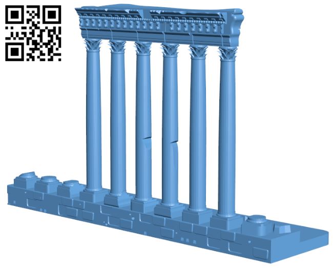 Temple of Jupiter - Baalbek, Lebanon H008412 file stl free download 3D Model for CNC and 3d printer