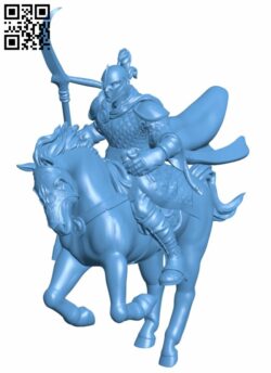 The Aes Sidhe Knight with spear H008477 file stl free download 3D Model for CNC and 3d printer