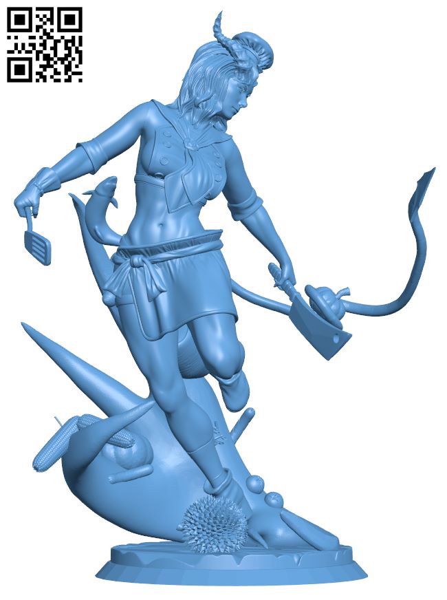 Tiefling Chef H007986 file stl free download 3D Model for CNC and 3d printer