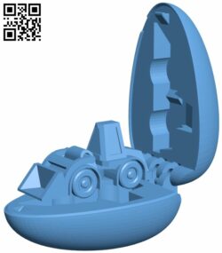 Tiny wheel loader toy – Surprise egg H008416 file stl free download 3D Model for CNC and 3d printer
