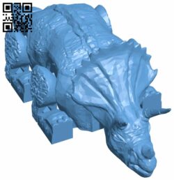 Triceratops – Dinosaur H007815 file stl free download 3D Model for CNC and 3d printer