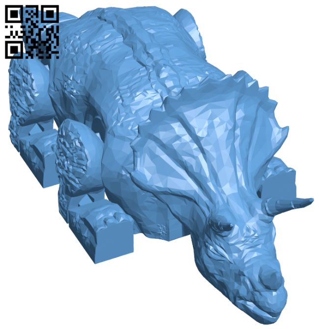 Triceratops - Dinosaur H007815 file stl free download 3D Model for CNC and 3d printer