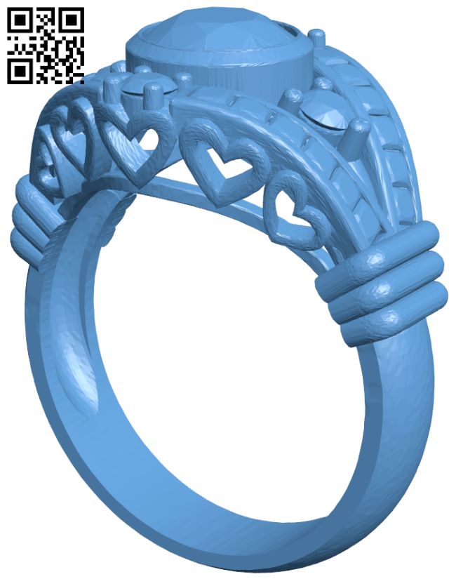 Valentines Ring H007754 file stl free download 3D Model for CNC and 3d printer