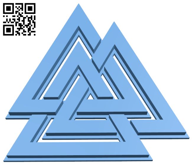 Valknut Wall Decoration H007636 file stl free download 3D Model for CNC and 3d printer
