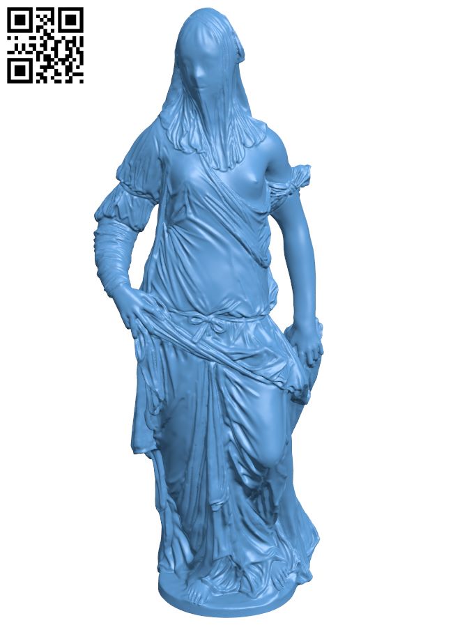 Veiled Woman H007816 file stl free download 3D Model for CNC and 3d printer