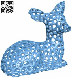 Voronoi deer H008000 file stl free download 3D Model for CNC and 3d printer