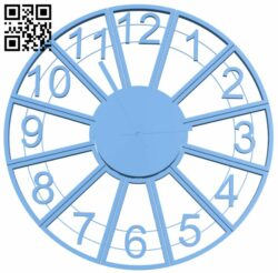 Wall Clock H007604 file stl free download 3D Model for CNC and 3d printer
